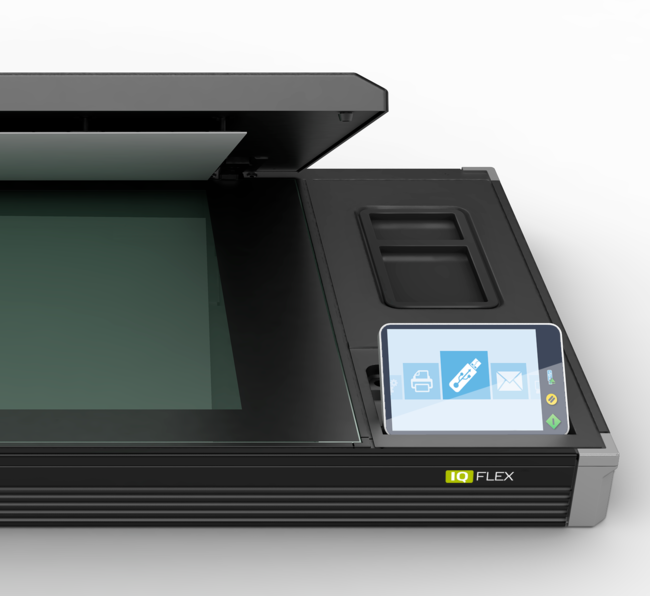 Contex IQ FLEX A2 format flatbed scanner with large touchscreen